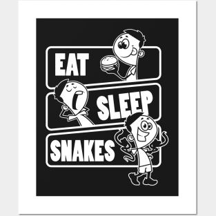 Eat Sleep Snakes - Snake Animal Nature Lovers Gift graphic Posters and Art